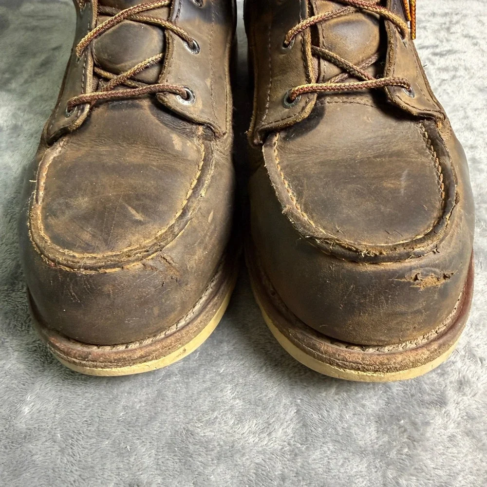 Red Wing Traction Tred Lite Mens 10 D 2442 Brown Waterproof Moc Toe Work Boots